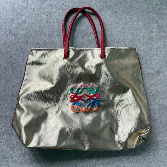 Loewe Handbags - Authentic Loewe Gold Multicolor Large Shoulder Bag